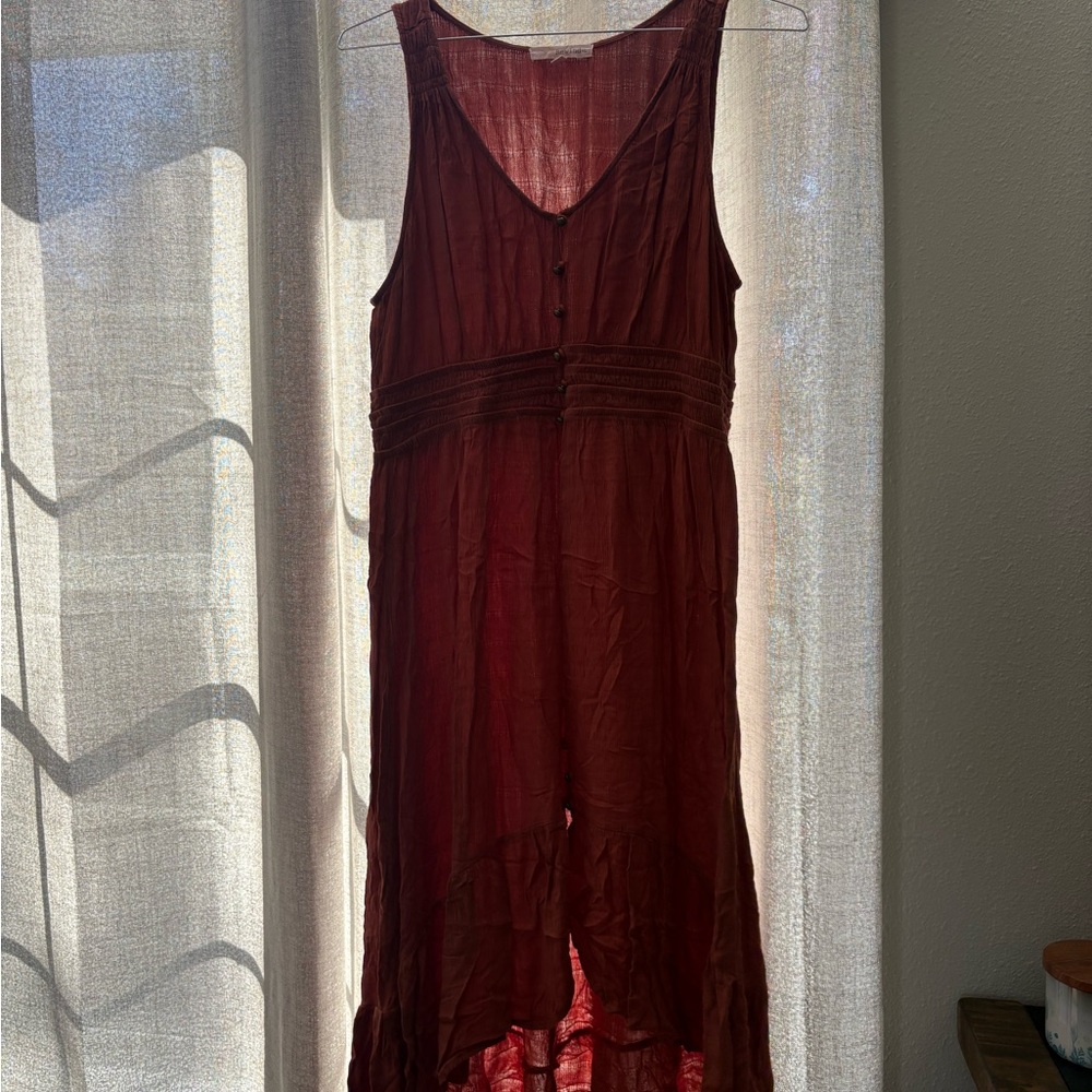 Rewind Rust Button-Down Dress - Picture 4 of 4